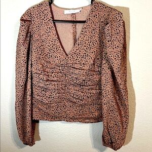 ASTR Women's Pink Ruched Top